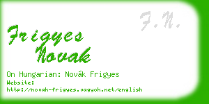 frigyes novak business card