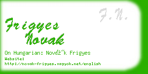 frigyes novak business card
